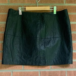 ASOS⭐️ faux leather crinkle mini skirt